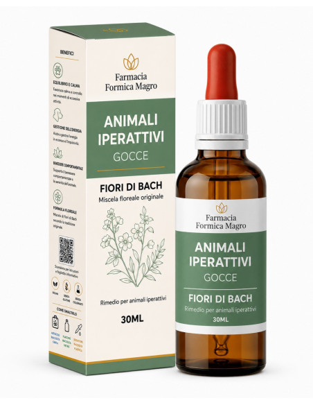 Fiori di Bach Gocce Rimedio Naturale per Cani e Gatti Iperattivi e Agitati 30 ml
