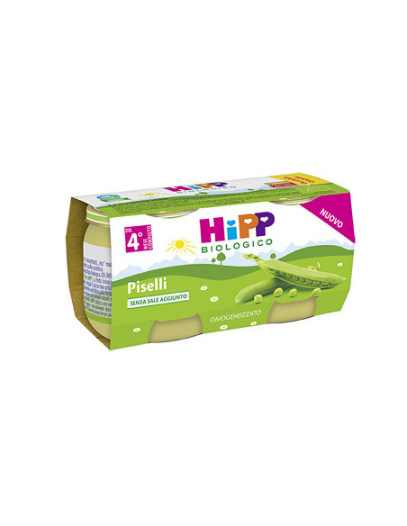 Hipp bio omo piselli 2x80