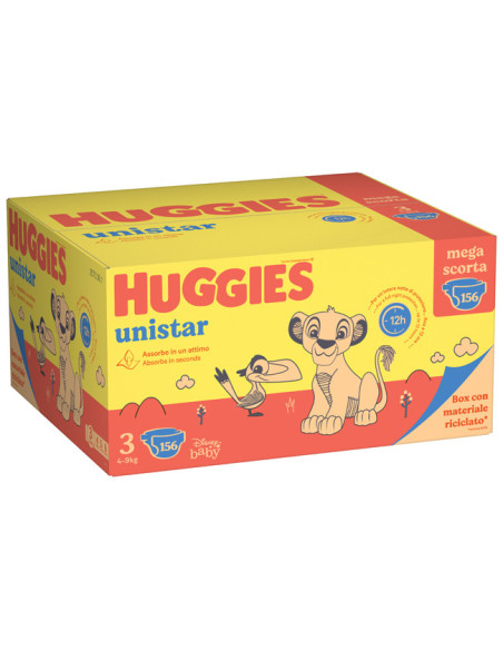 Huggies unistar mega 3 156pz