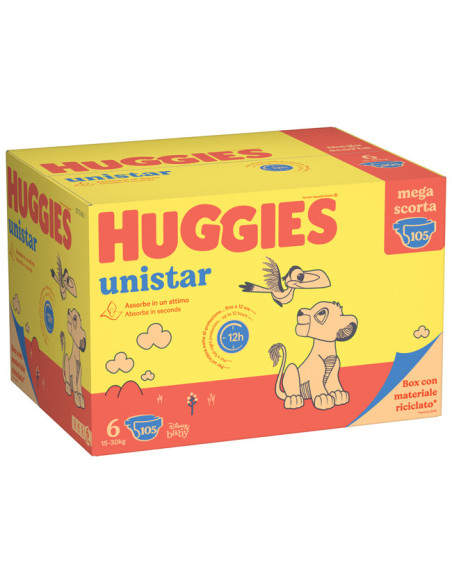 Huggies unistar mega 6 105pz