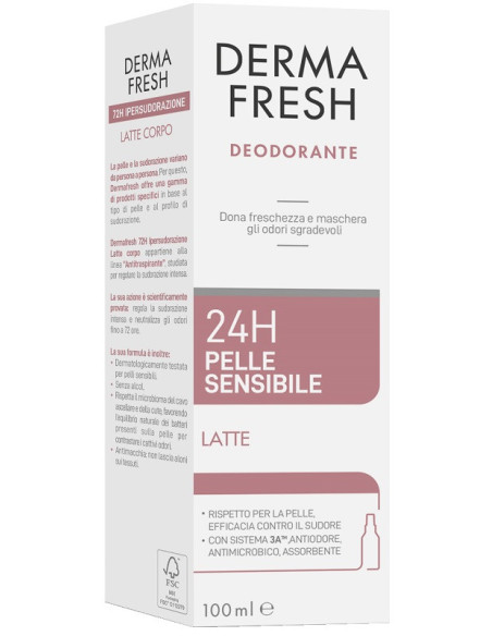 Dermafresh 24h p/sens lat100ml