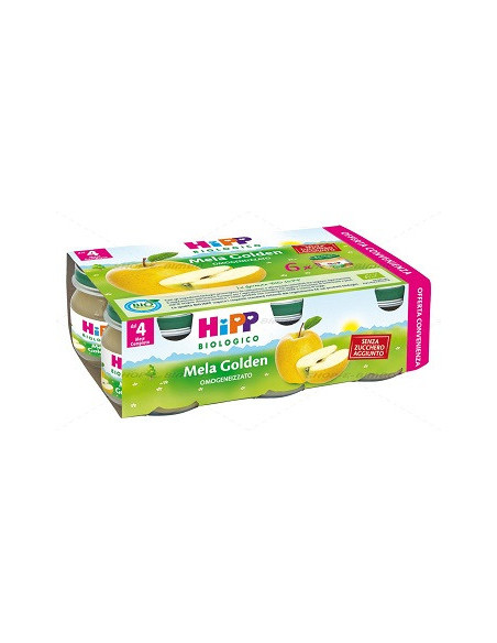 Hipp bio omogeneizzato mela golden 6vasettix80g