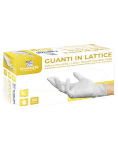 Guanti lattice c polv m 100pz