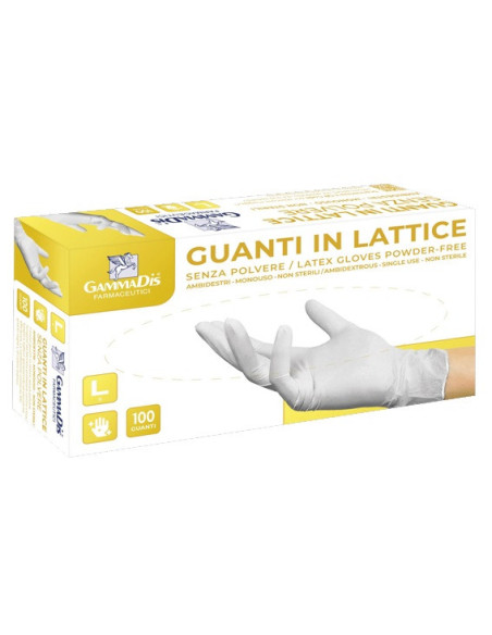 Guanti lattice c polv m 100pz