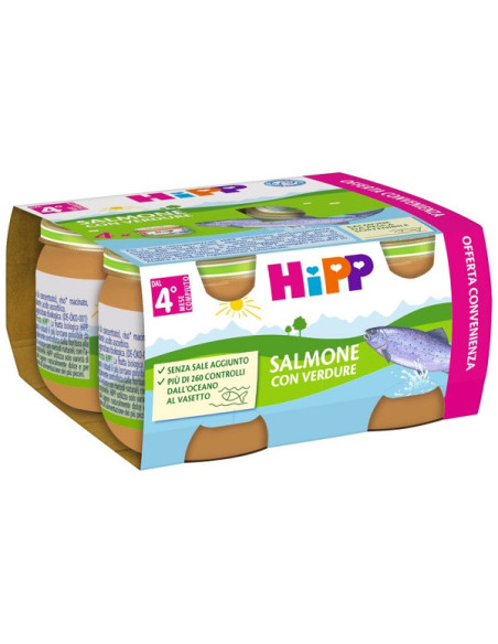 Hipp salmone con verdure 4x80g