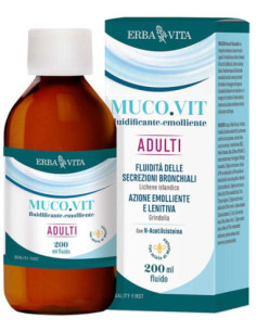 Mucovit fluido adulti 200ml - ERBA VITA | Clubfarma
