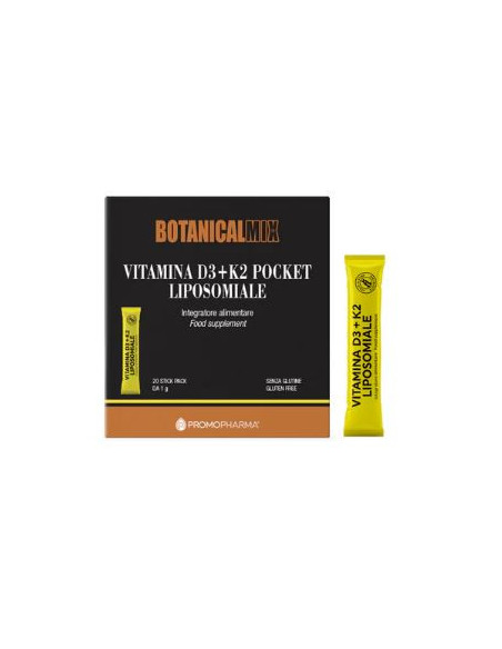 Vitamina d3+k2 lipo pk 20stick