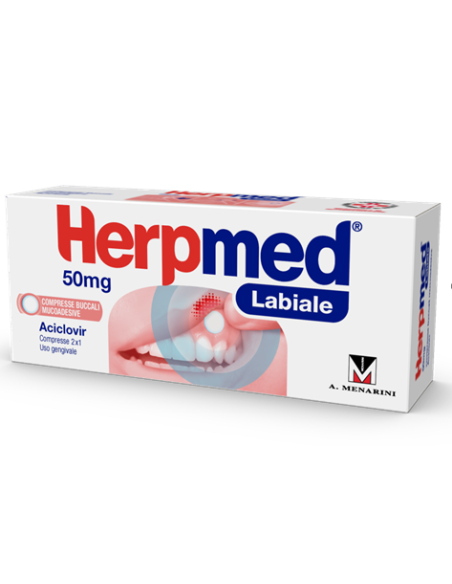 Herpmed labiale 2 compresse bucc 50mg