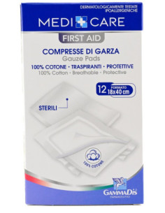 Garza cotone 18x40cm 12pz
