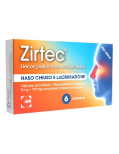 Zirtec decong ant 6 compresse 5+120mg