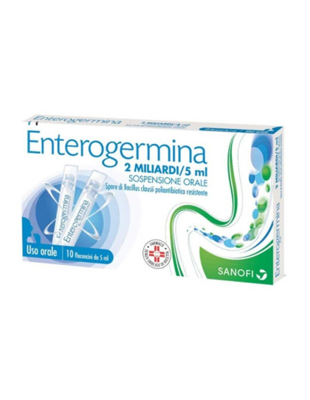 Enterogermina os 10 flaconcini 2mld/5ml