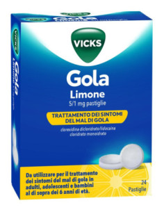 Vicks gola 24 pastiglie 5 1mg limone | Clubfarma