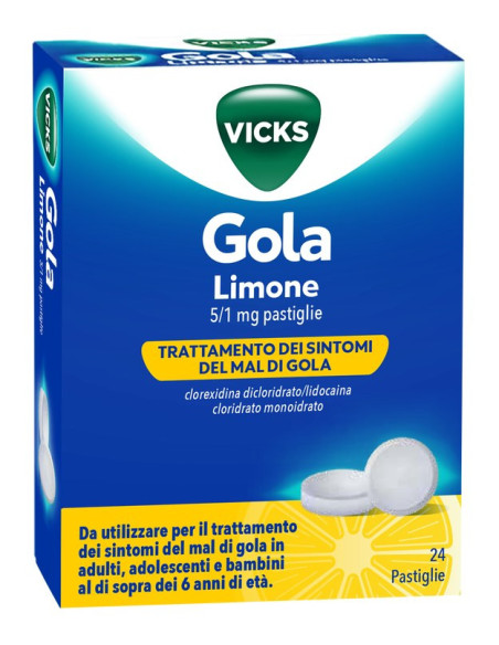 Vicks gola 24 pastiglie 5 1mg limone