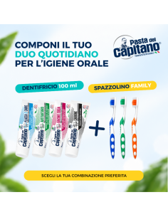 Pasta del Capitano Kit Dentifricio 100 ml + Spazzolino Family a Scelta