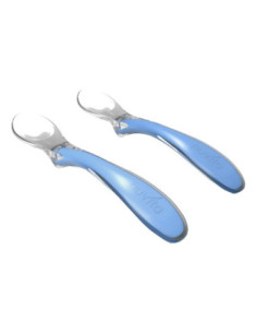 Set 2 cucchiai in silicone blu