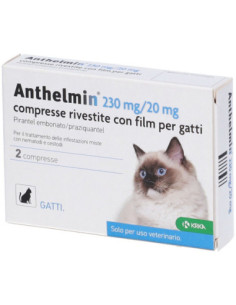 Anthelmin 2 compresse 230+20mg gatto | Clubfarma