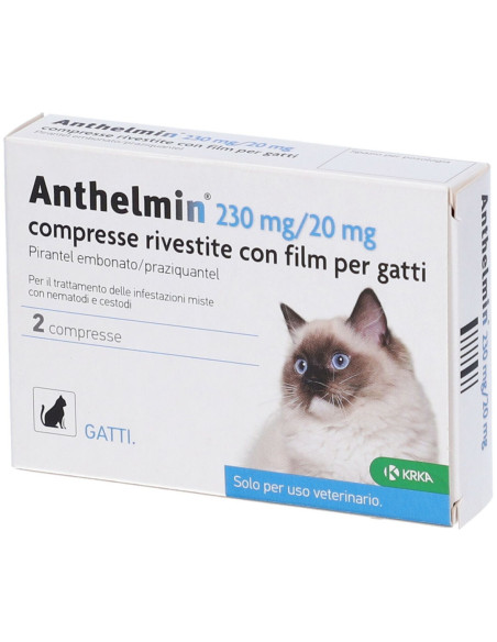 Anthelmin 2 compresse 230+20mg gatto