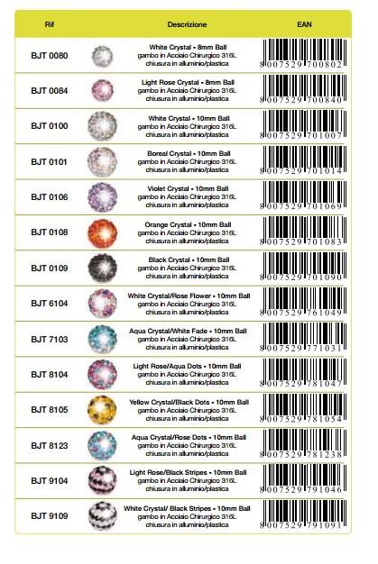 Biojoux 9109 str bianco ne10mm