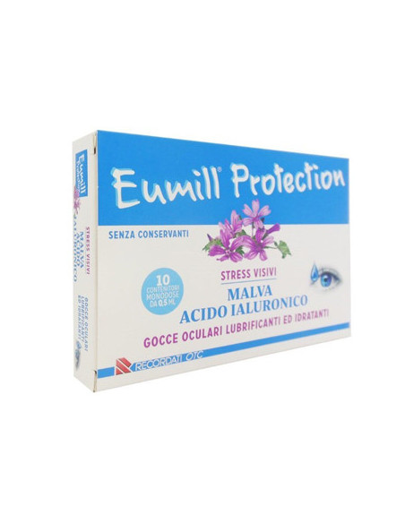 Recordati eumill protection gocce oculari 10flaconi monodose 0,5ml