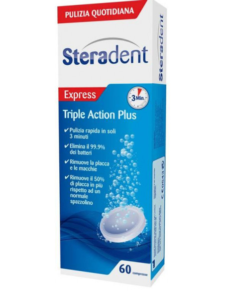 Steradent tripla action plus 60 compresse