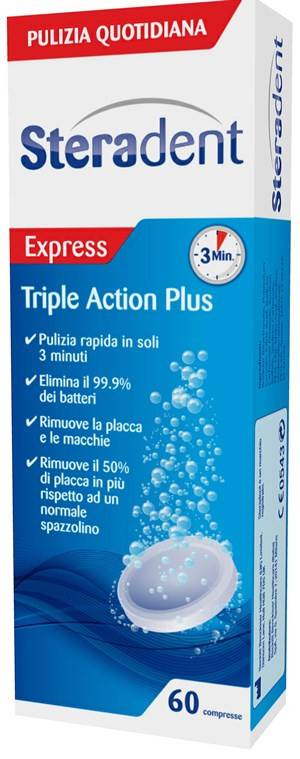 Steradent tripla action plus 60 compresse