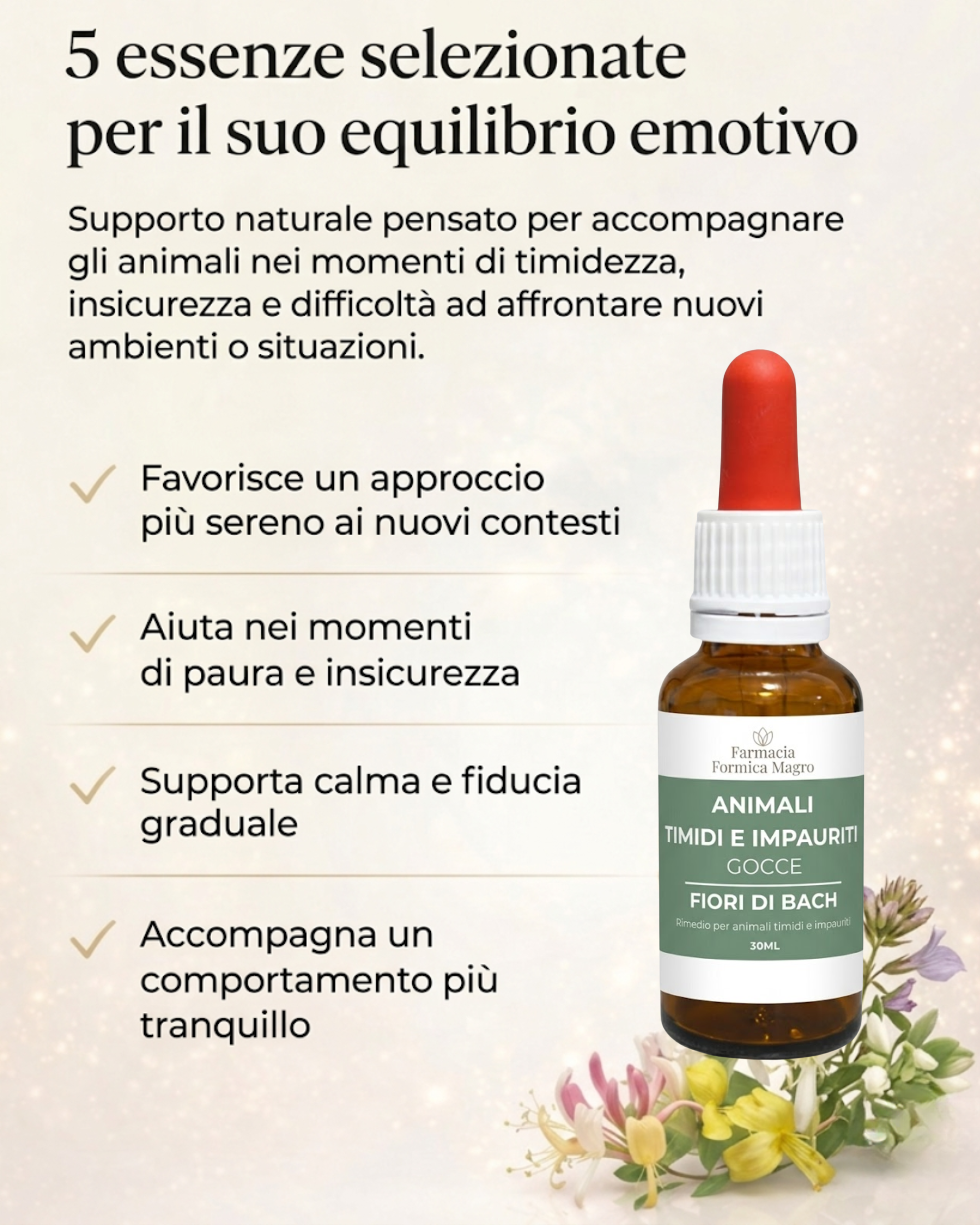 Fiori di Bach Gocce Rimedio Naturale per Bambini Timidi e Insicuri 30 ml