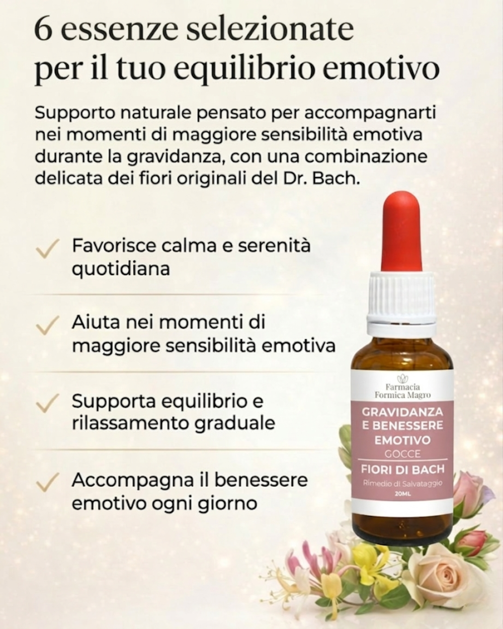 Fiori di Bach Gocce Supporto Naturale per Donne in Gravidanza 30 ml